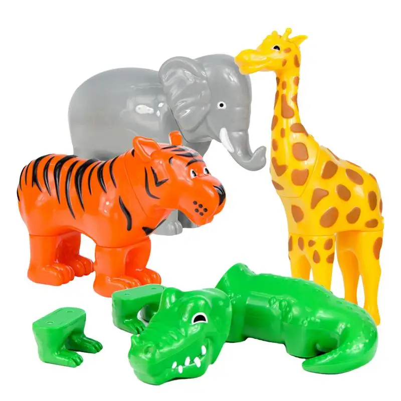 Animals Magnetic Animal Building Blocks Animal Figurines Small Animal Toys Toddler Sorting Toys For Boy Early Education