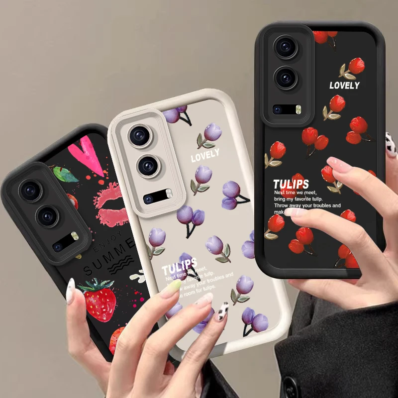 Cartoon Sunflower For Vivo V40 SE V21 5G 11 30 Pro 23 29 40 Y72 76 50 36 16 Y15S 55 28 X100 80 Lite Soft Silicone Phone Case