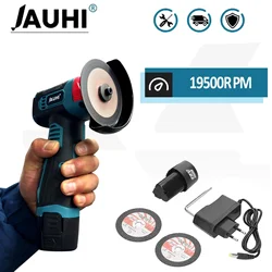 Jauhi-ミニ充電式アングルグラインダーグラインダー、研削工具、ダイヤモンドを切断するための研磨機、コードレスパワーツール、12v