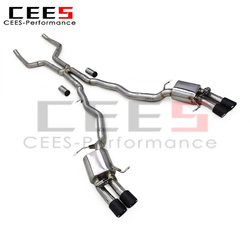 CEES الهروب مع صمام Catback العادم لسيارات BMW 650/650i F06/F12/F13 4.0T 2011-2017 الفولاذ المقاوم للصدأ نظام كاتم صوت عادم السيارة