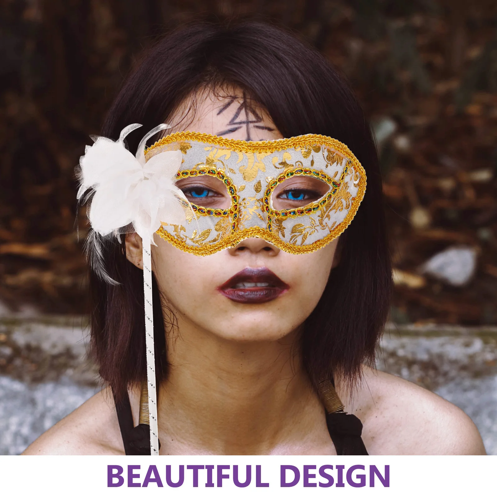 

Handheld Mask Masquerade Party Prom Women Cosplay Costume Prop Half Face Dance Event Accessory Masks For Adults