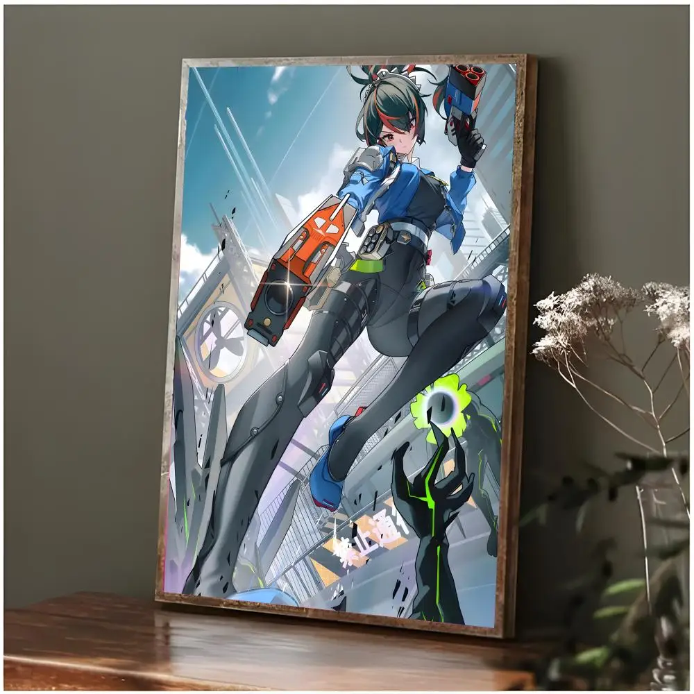 game playable character Z-Zenless Zone Zero Zhu Yuan Poster Modern Wall Art Bedroom Living Room Print Unframed