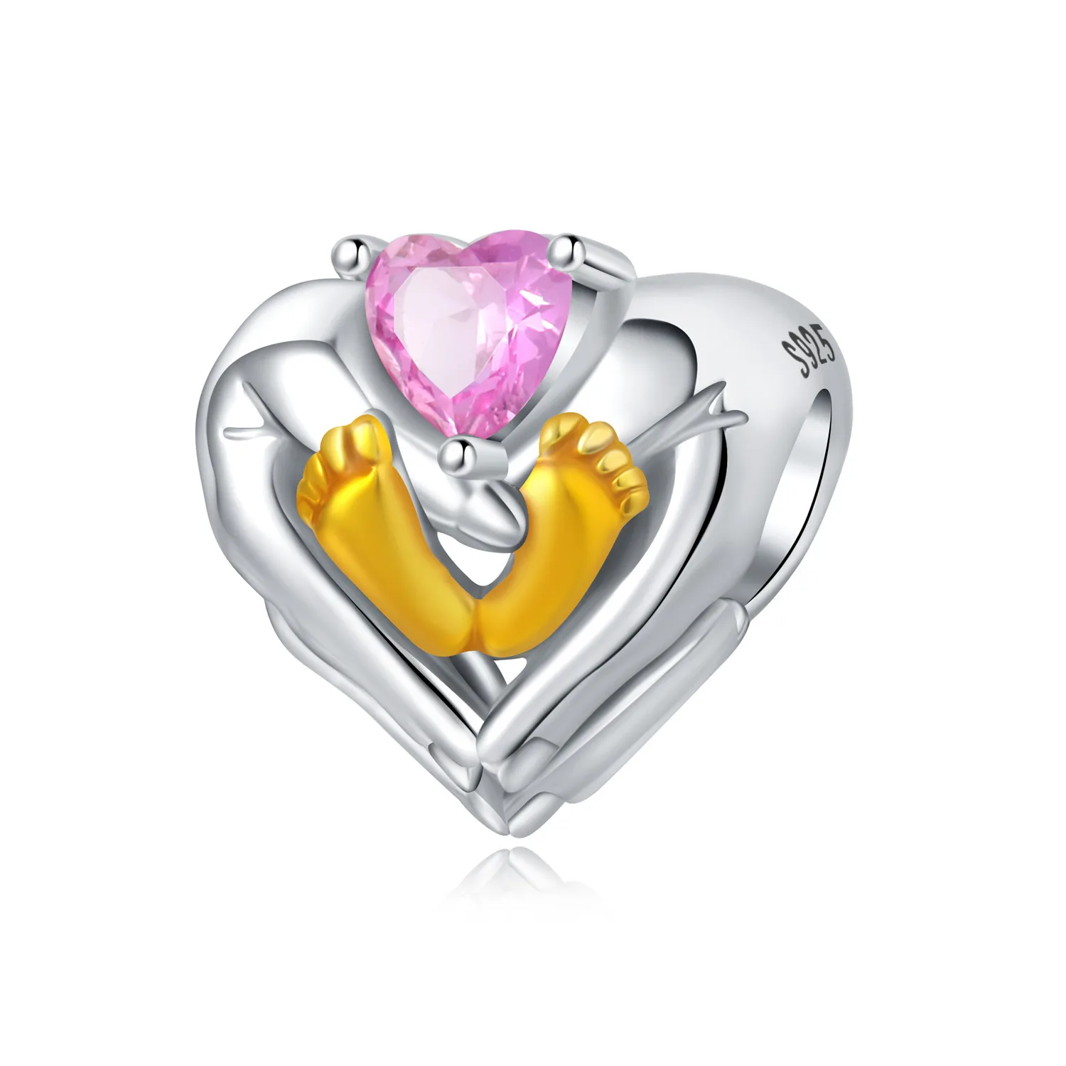 

CYCUFF 925 Sterling Silver The Guardian Bead Of Love Pendants Bracelet Necklace Charms Fit Jewelry Party Beads DIY Fine Gifts