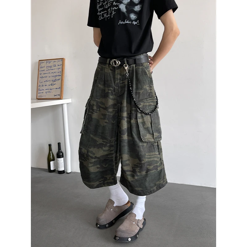 Unisex Cargo Shorts New Summer Trendy Breathable Cotton Blend Trend Camouflage Capri Pants Streetwear Urban Shopping Men Women view 4
