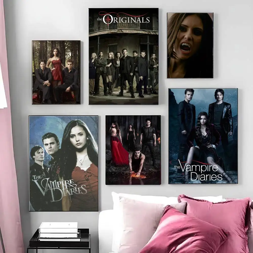 Vampire Diaries Posters Living Room Bar Cafe Quality Canvas Vintage Style Comics Painting Art Home Wall Decor Picture