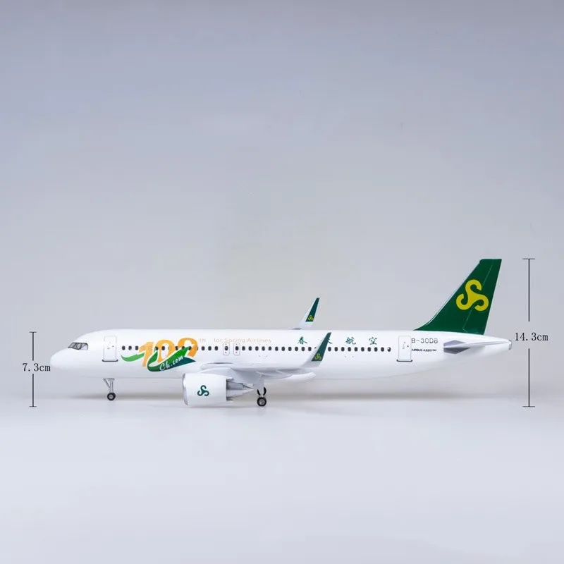 47 CM schaal vliegtuigen A320 met Spring Airways gegoten Hars vliegtuig speelgoed Collectie Speelgoed en Hobby Display Decoratie Geschenken