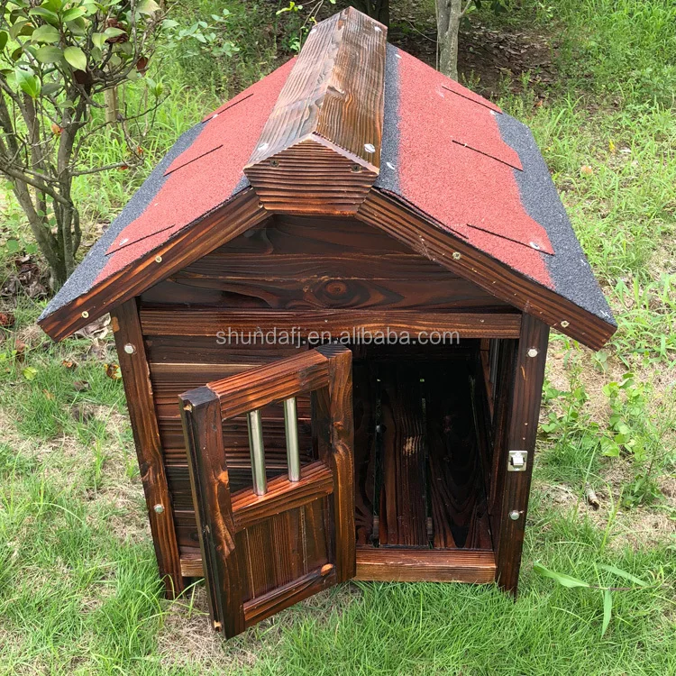 SDD023 SHUNDA Wooden Solid Large Breed Outdoor Dog House With Roof Windproof & All Seasons
