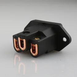 Viborg HI-End Audio Grade Pure Copper plated IEC Inlet Socket Audio IEC Inlet Socket