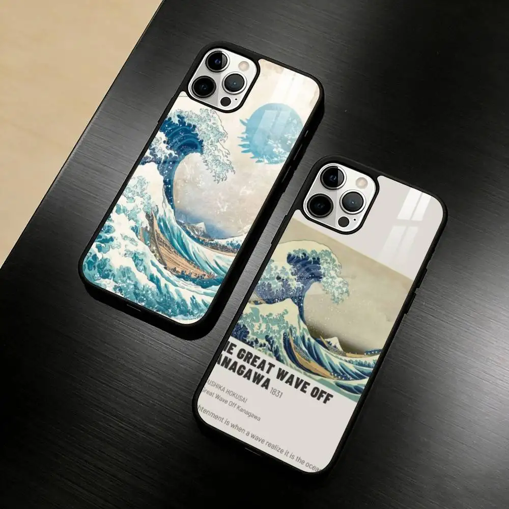

Great Wave Off K-Kanagawa Phone Case For iPhone 17 16 15 14 13 12 Pro Max Plus for Mirror Wireless Magnetic Cover