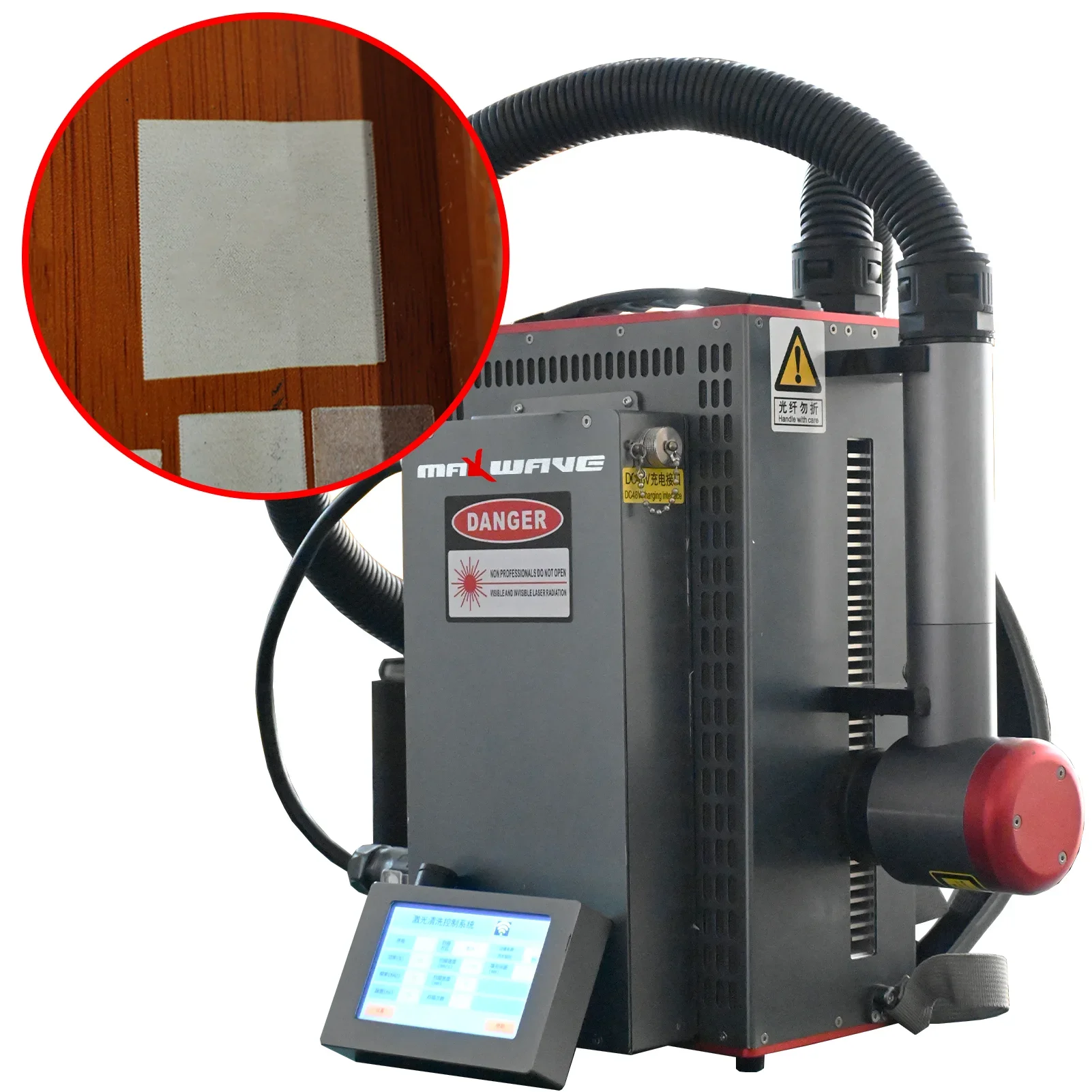 Backpack Laser Cleaning Machine Industrial Metal Wood Oil Paint Rust Removal High Efficiency Portable Pulse Cleaner