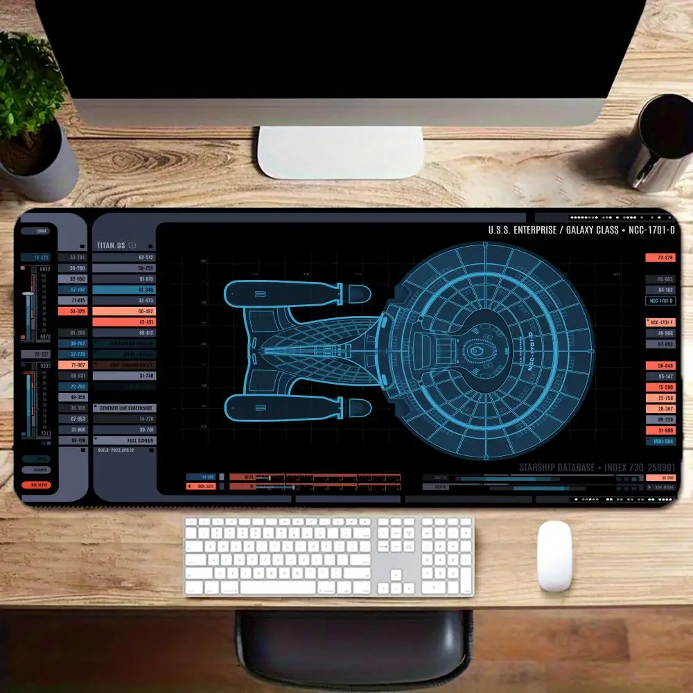 المركبة الفضائية مخطط الوسادة وسادة مكتب كبيرة ماوس الوسادة ألعاب الكمبيوتر خزانة ستار تريك لعبة مكتب الملحقات لوحة المفاتيح أنيمي الموسعة