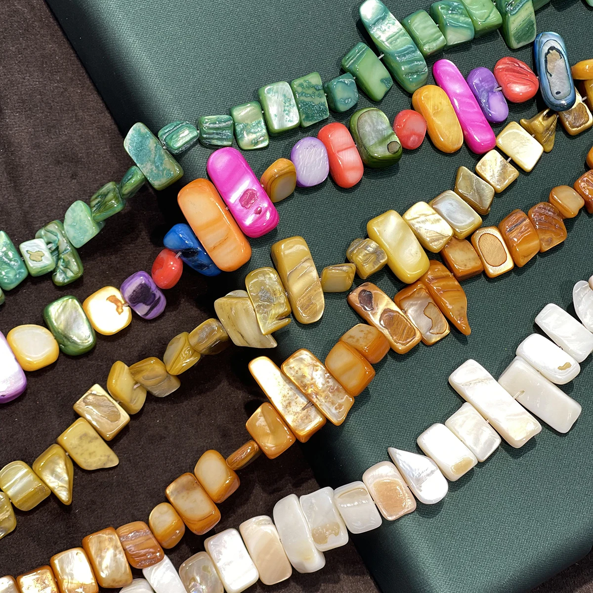 10-22mm Natural Freshwater Shell Irregular Pebble Semi-Finished Beads for DIY Necklace Bracelet Jewelry Making Accessories Women