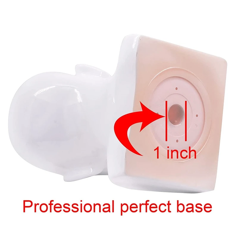 Male Mannequin Head Professional Manikin Head for Display Wigs Hats Headphone Mask (White)-A10G
