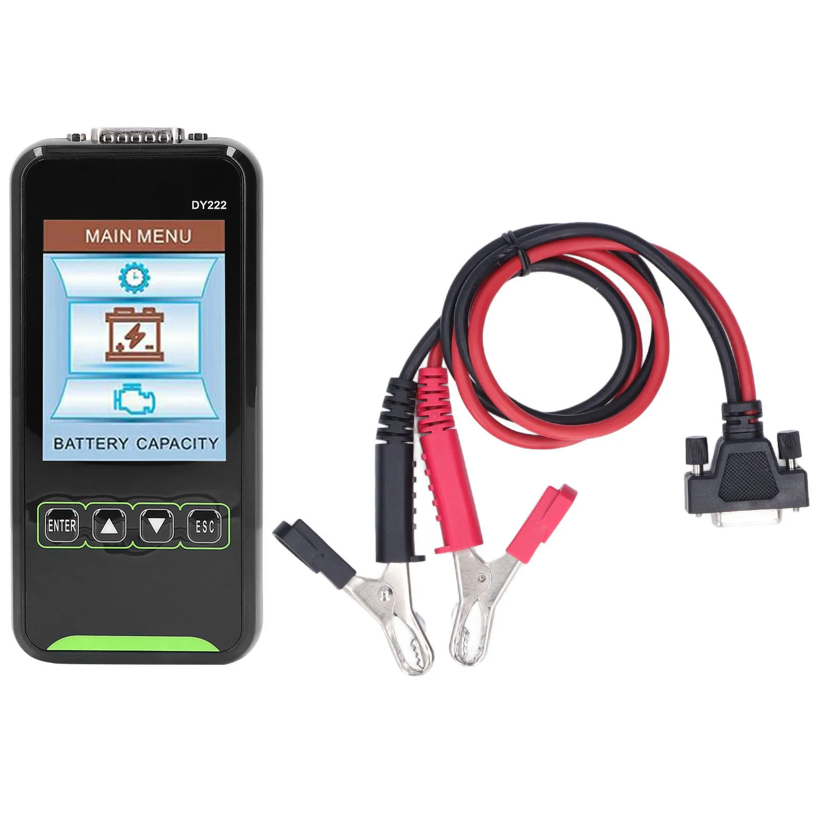 DY222 Automotive For battery Tester for 12V 24V Vehicles Featuring For Capacity Cranking and Voltage Stability Tests