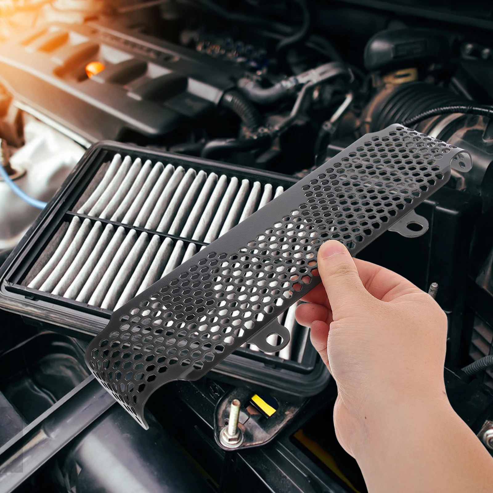 

Aluminum Alloy Grille Durable Motorbike Radiator Protector Easy Installation Compatible With Crossrunner Motorcycle Water Tank