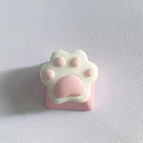 Cartoon anime cute cat claw beautiful girl pink transparent personalized custom PBT mechanical keyboard keycap