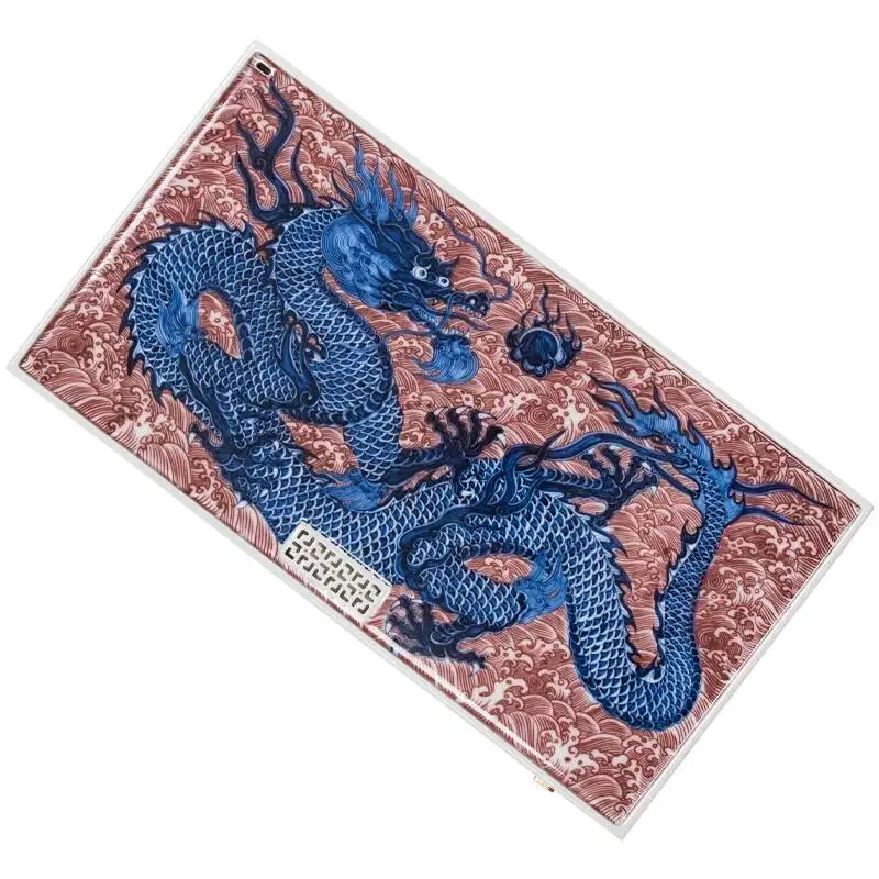 Shengshan High-End Imitation Ming Dynasty Blue And White Underglaze Red 3.0 Dragon Dancing With Pearls Jingdezhen Handmade