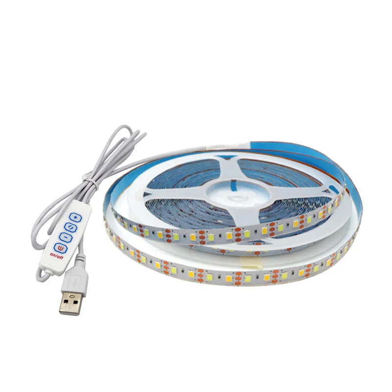 

5V USB Light Painting Two-Color Temperature 2835 Led Strip Variable with Three Colors Electrodeless Dimming Luminous Paint Strip