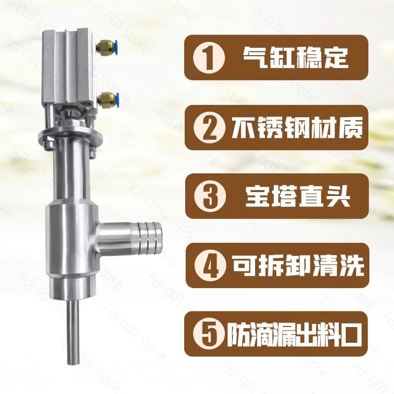 Anti-drip filling head pneumatic filling valve 64 chuck straight head filling head