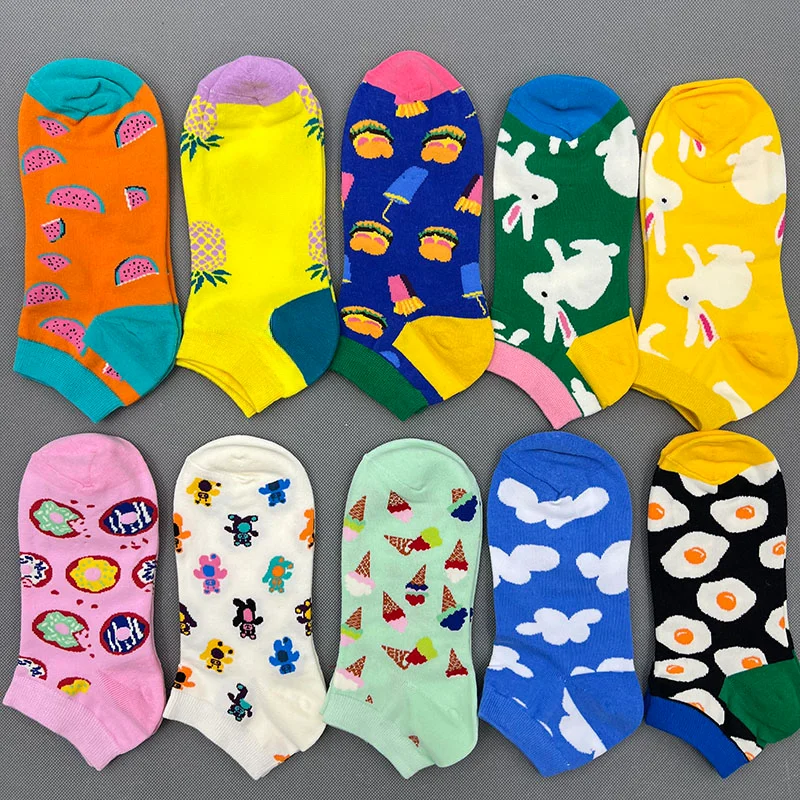 Happy Women Ankle Crew Socks