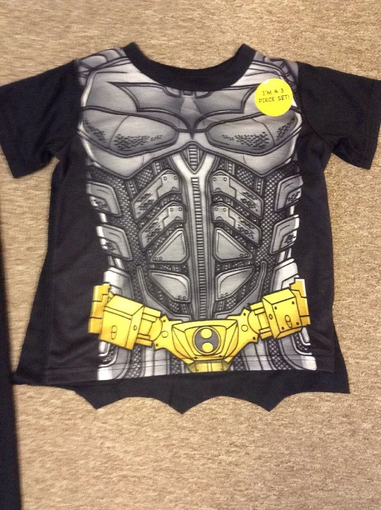 Disfraz de Batman, Batman Dark Knight Graffiti Cool Comic Style Impresión 3D Tallas grandes Camiseta deportiva casual suelta