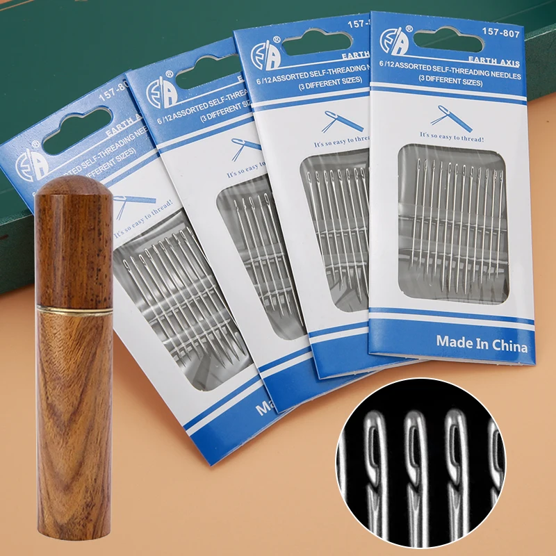 

Слепая игла из нержавеющей стали, швейные инструменты, булавки, цилиндр, вышивка, вязальные спицы, контейнер, коробки для хранения