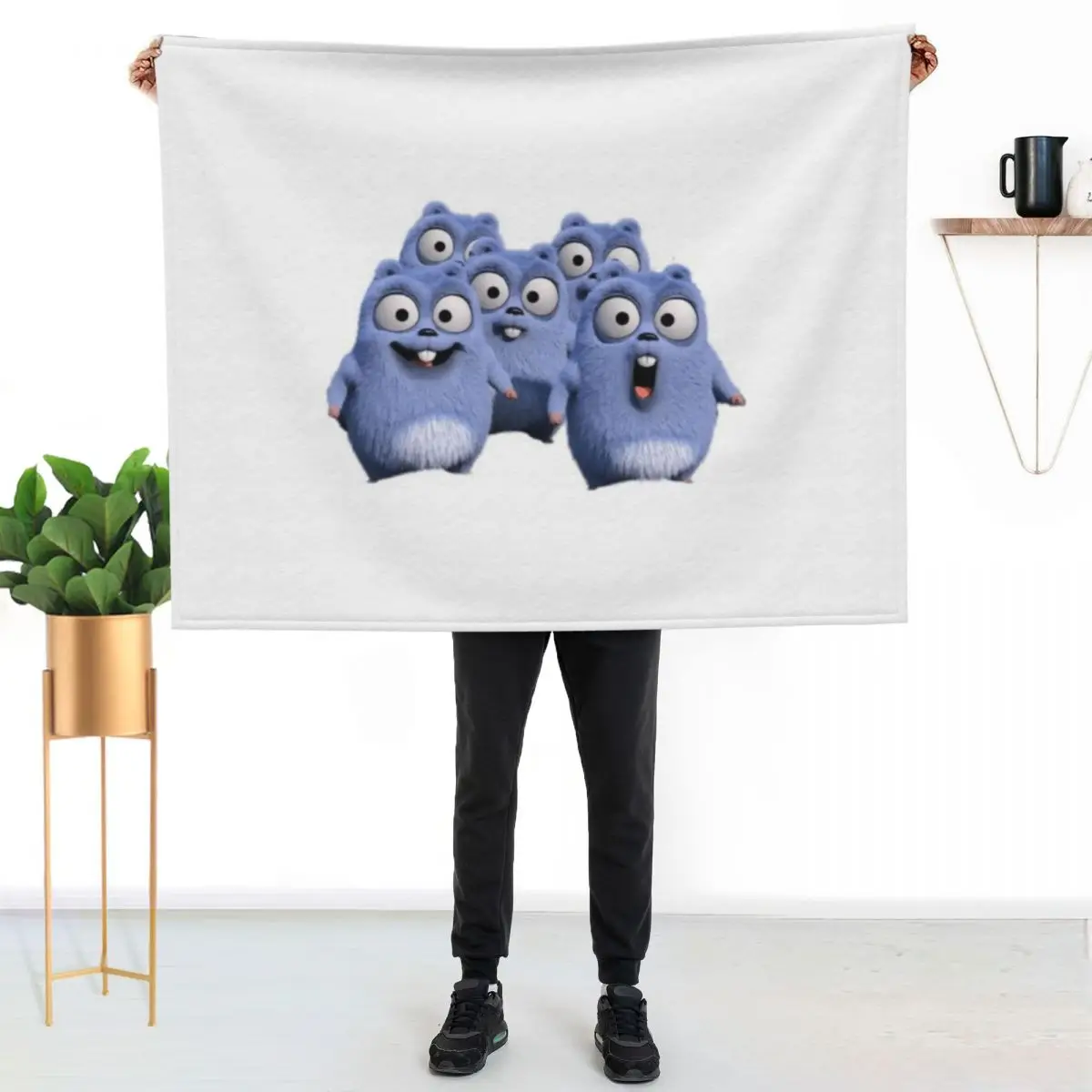 Happy Lemmings Tabodi and Grizzy Throw Blanket Tourist Sofa Throw Bed Fashionable Cute Plaid Loose christmas gifts Blankets