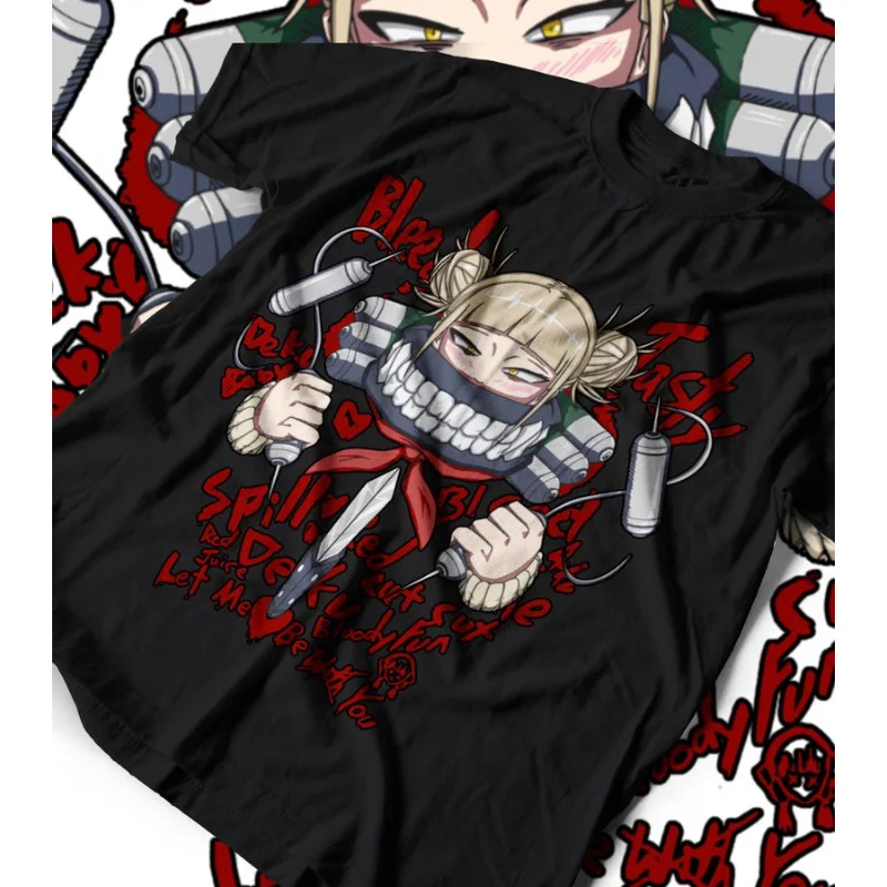 Himiko Toga T-Shirt My Hero Academia Izuku Midoriya Girl Kawaii Shirt All Size