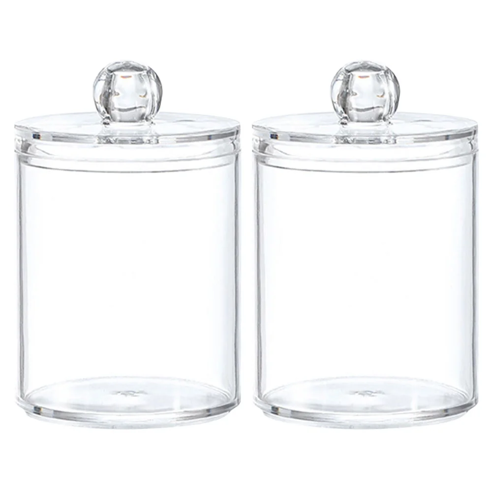 

Balls Cotton Storage Box Clear Makeup Organizer Swab Jar Dispenser Bathroom Pad