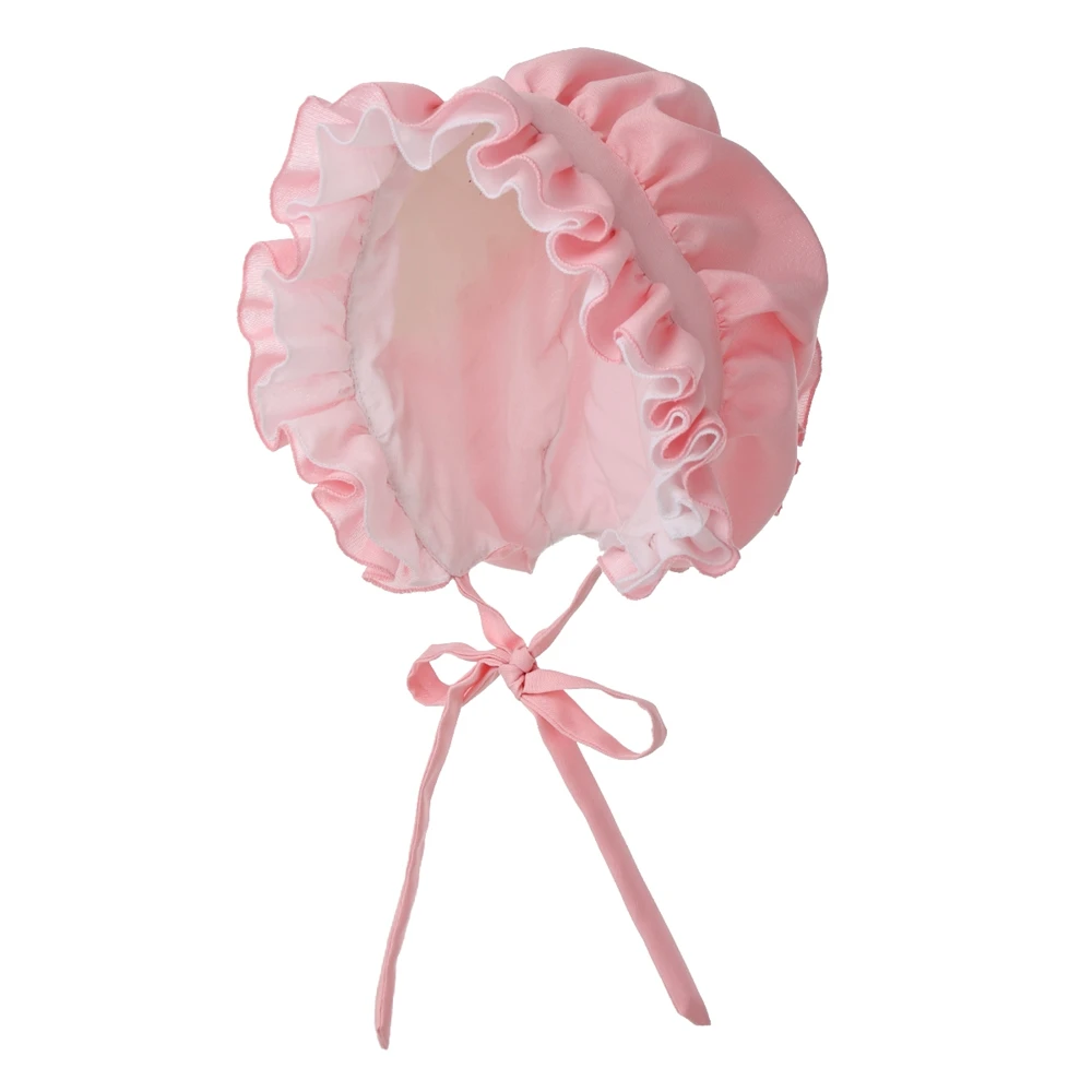 Women Pilgrim Victorian Bonnet Hats Vintage French Style Lolita Maid Cosplay Hat