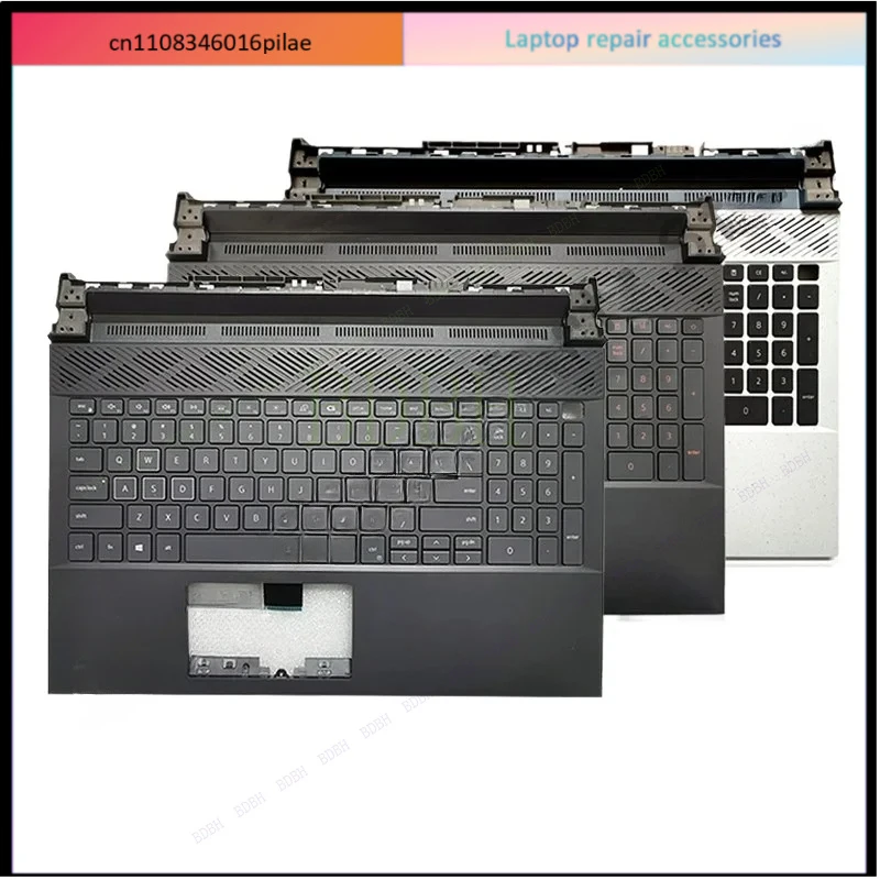 Nuevo teclado de repuesto para portátil Dell Gaming G15 5510 5511 5515 5520 5521 5525, cubierta superior con reposamanos y teclado retroiluminado 04XJ3D