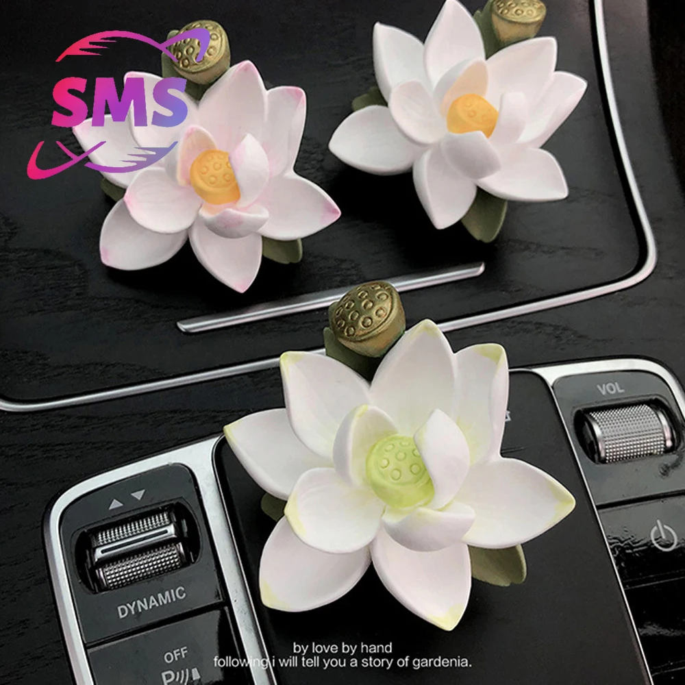 

Lotus Car Aromatherapy Automotive Air Outlet Decoration Perfume Stone with Perfume Used for Mercedes Benz, BMW, Audi