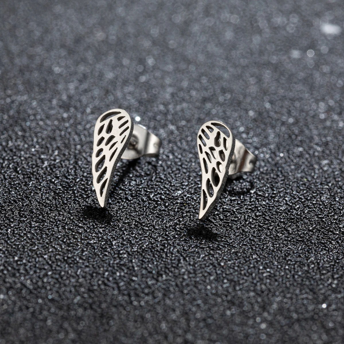 Stainless Steel Angel Wings Earrings For Women Simple Feather Earrings Fashion Ear Party Jewelry Gift Drop Shipping Brincos