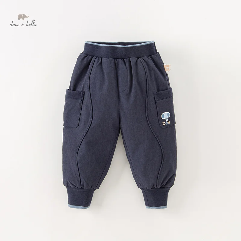 

Dave Bella Warm Thicken Boys Girls Down Pants Winter Children Boy Girl 90% White Duck Down Trousers Kids Pants DB4237865