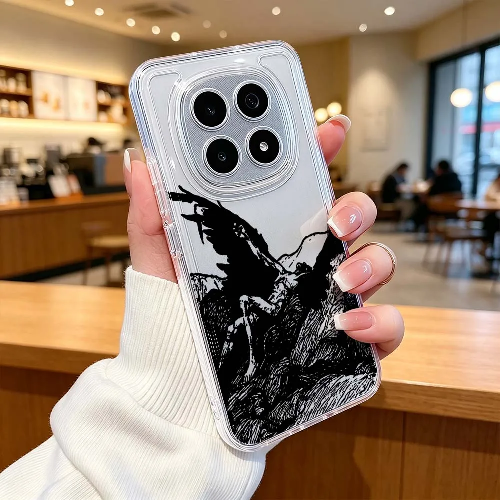 Art Fallen Angel Wings Phone Case For Xiaomi Redmi Note 15 14 13 12 11E 9 Pro Pro+ 4G 5G Protective Transparent Cover view 4