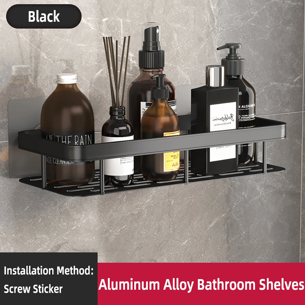 Bad Regal Bad Handtuch Rack Regale Wand Dusche Shampoo Rack Kein Bohrer Regal Badezimmer Stativ Lagerung Rack