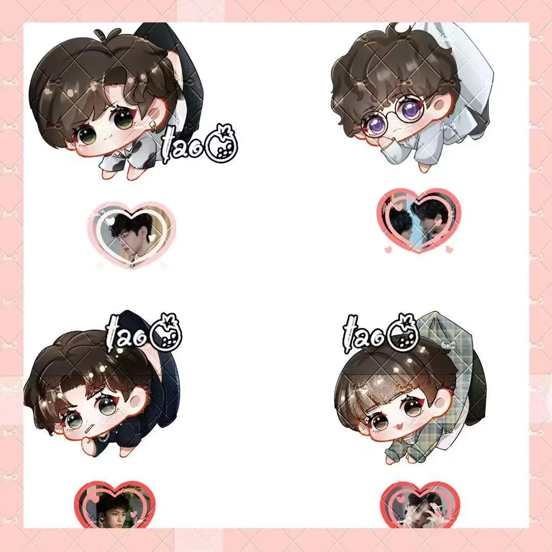 "Reverse Love" Q 스타일 귀여운 만화 아크릴 더블 펜던트, Chi Cheng은 열쇠 고리에 관심이 없으며 Jiang Xiaoshuai 선물