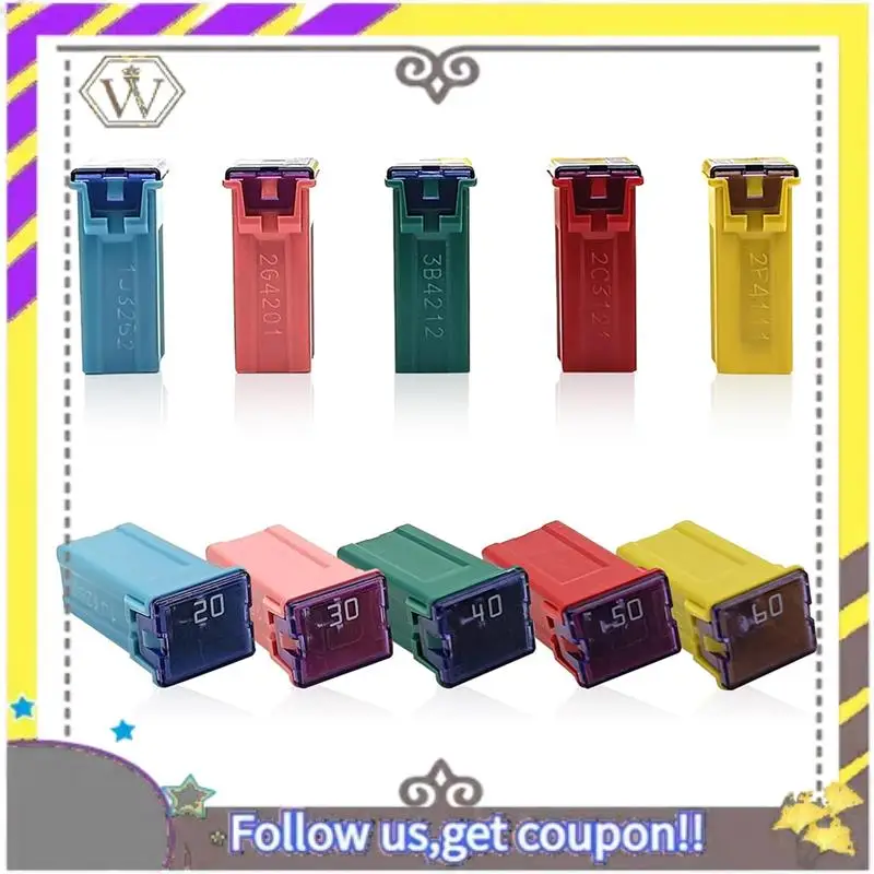 

ABXV-10 шт. автомобильный высокий профиль в форме коробки микро предохранителей в форме коробки замена комплекта предохранителей (20A/30A/40A/50A/60A, 2 шт. каждый)