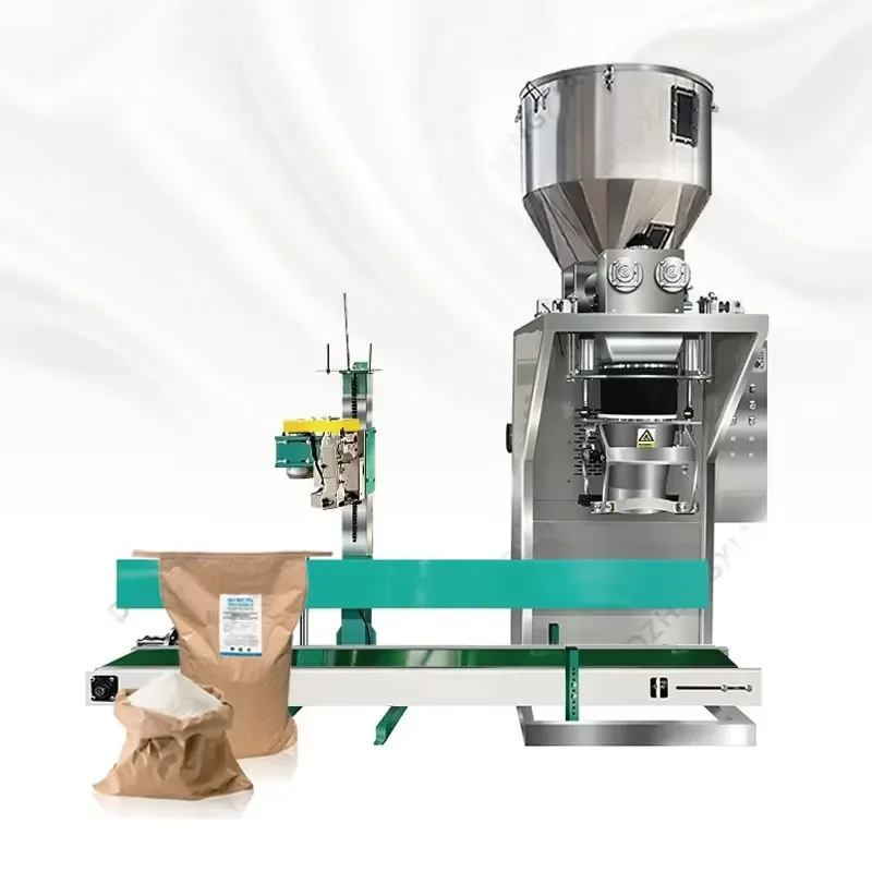 2026 CE Semi-Automatic 5kg 15kg 20kg 25kg 50kg Spice Milk Powder Wheat Flour Multifunctional Weighing Filling Sealing
