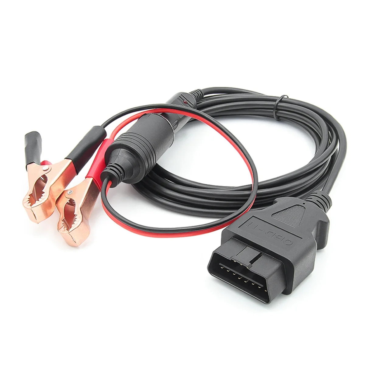 

OBD II Vehicle ECU Emergency Power Supply Cable Car Diagnostic Cable Memory Saver with Alligator