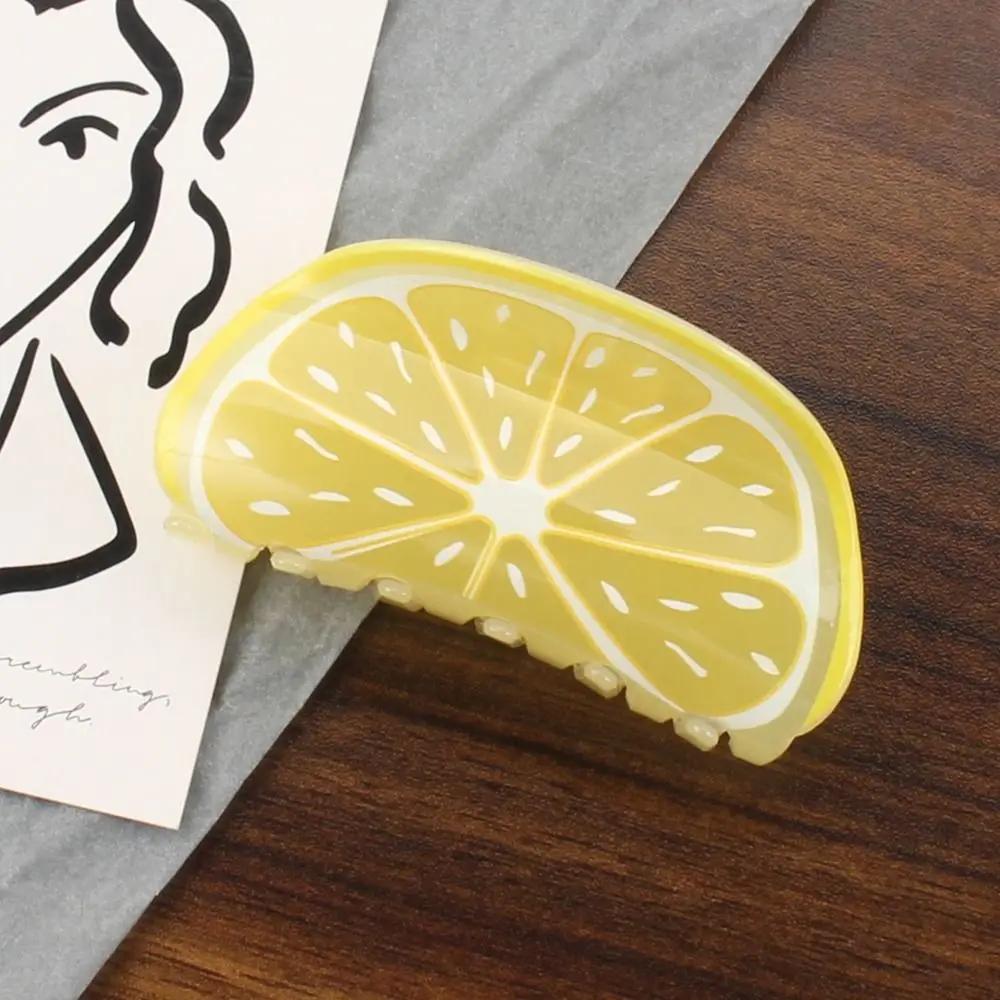 

Заколки для волос с клубникой и апельсином, заколки для волос для девочек Pitaya, лимонные кивифрукты, арбузные фрукты, коготь для волос, женские заколки в виде акулы, корейские заколки для волос