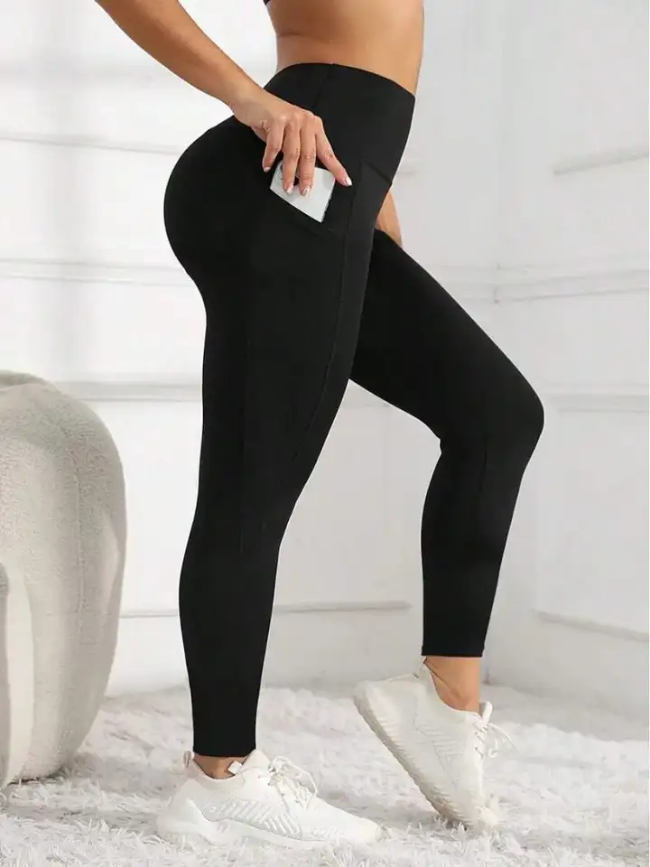 High Waist Yoga Leggings with Pockets Set