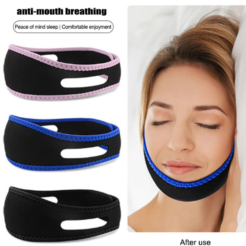 

Breathable Anti Snore Chin Strap Nylon Elastic anti-Snoring Chin Belt Mouth Breathing Band Apnea Belt Improve Sleeping Care Tool