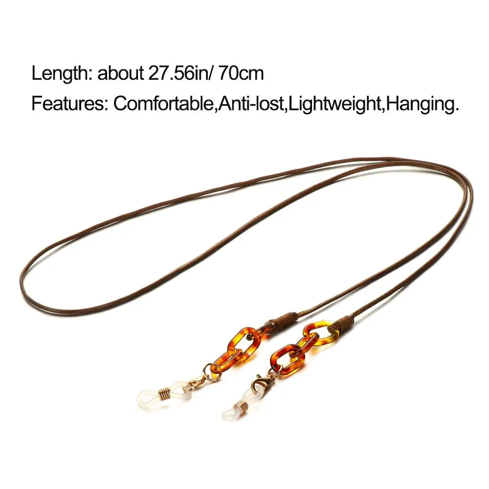 Acrylic Glasses Chains Leopard Sunglasses Lanyards Anti-lost Reading Glasses Cords Eyeglasses Strap Fashion Eyewear Accessories