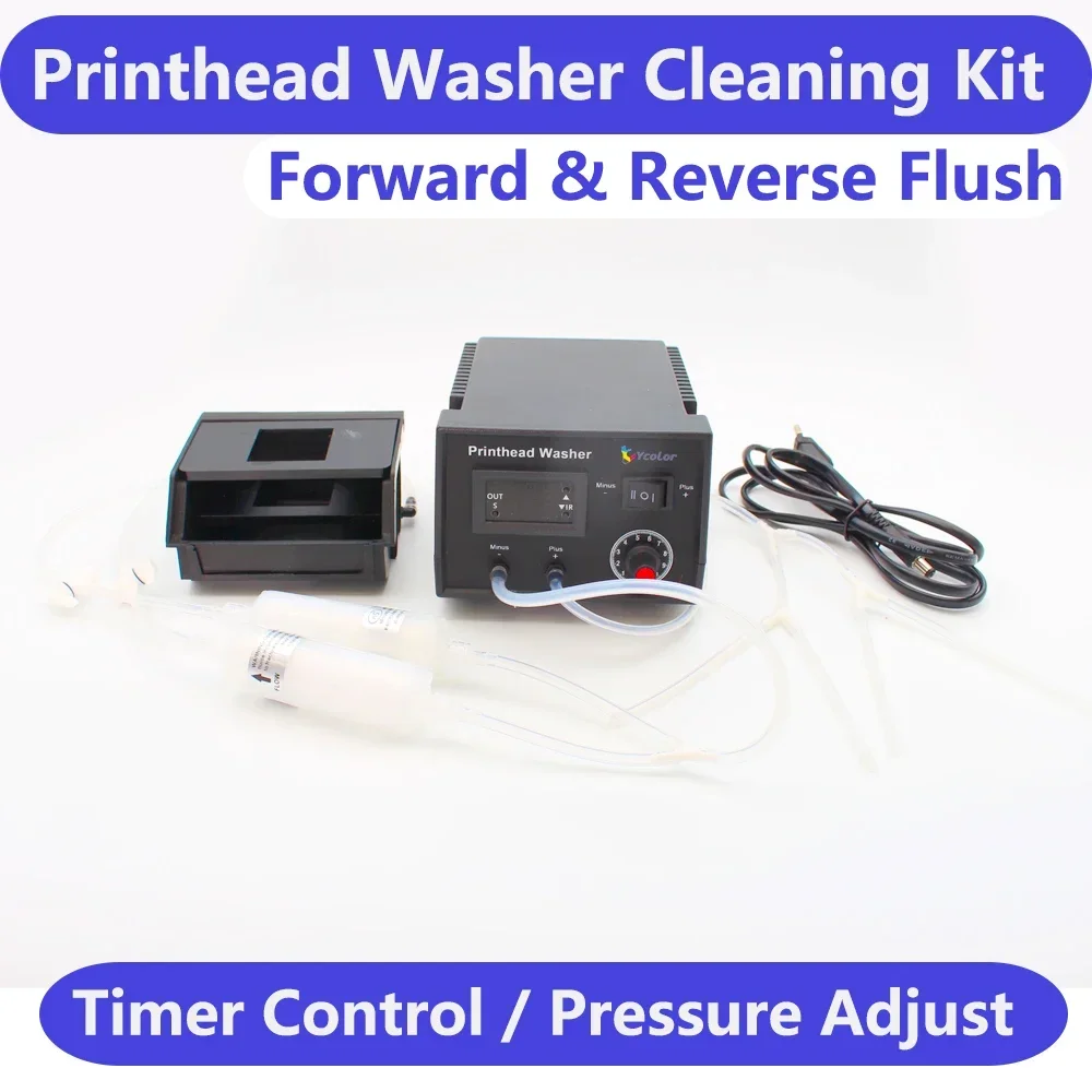 Ycolor DTF Printhead Washer Cleaner Flush Machine Clean Kit Flusher For Epson L1800 L805 1390 XP600 DX6 i3200 Print Head Unclog