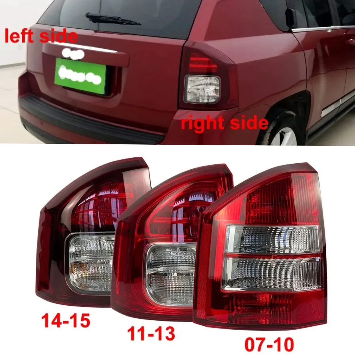 

For Jeep Compass Replacement Rear Taillight Assembly Housing Brake Light Reversing Lamp 1pcs 2011 2012 2013