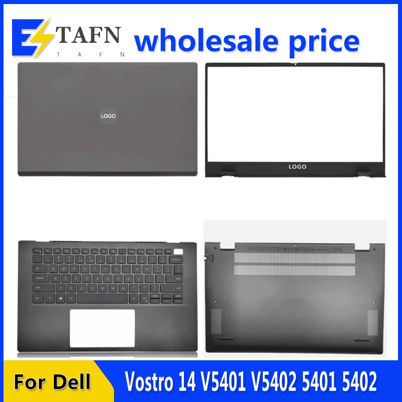 

NEW For DELL Vostro 14 V5401 V5402 5401 5402 Laptop LCD Back Cover Front Bezel Upper Palmrest Bottom Base Case Keyboard Hinges