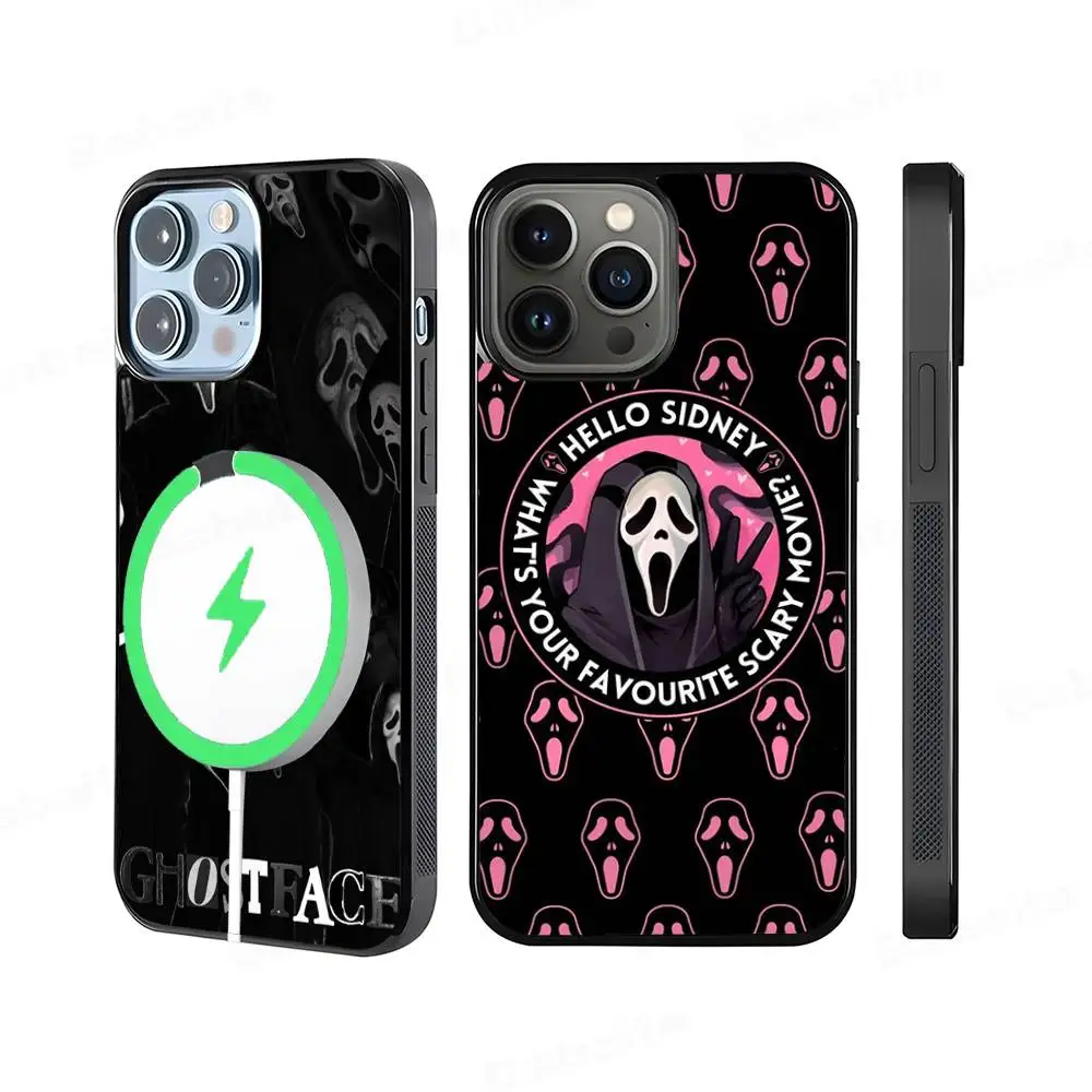 Ghost Face Art Scream magnetische Magsafe-Telefonhülle für iPhone 17 Air 16 Pro Max 15 14 13 12 11 Schutzhülle