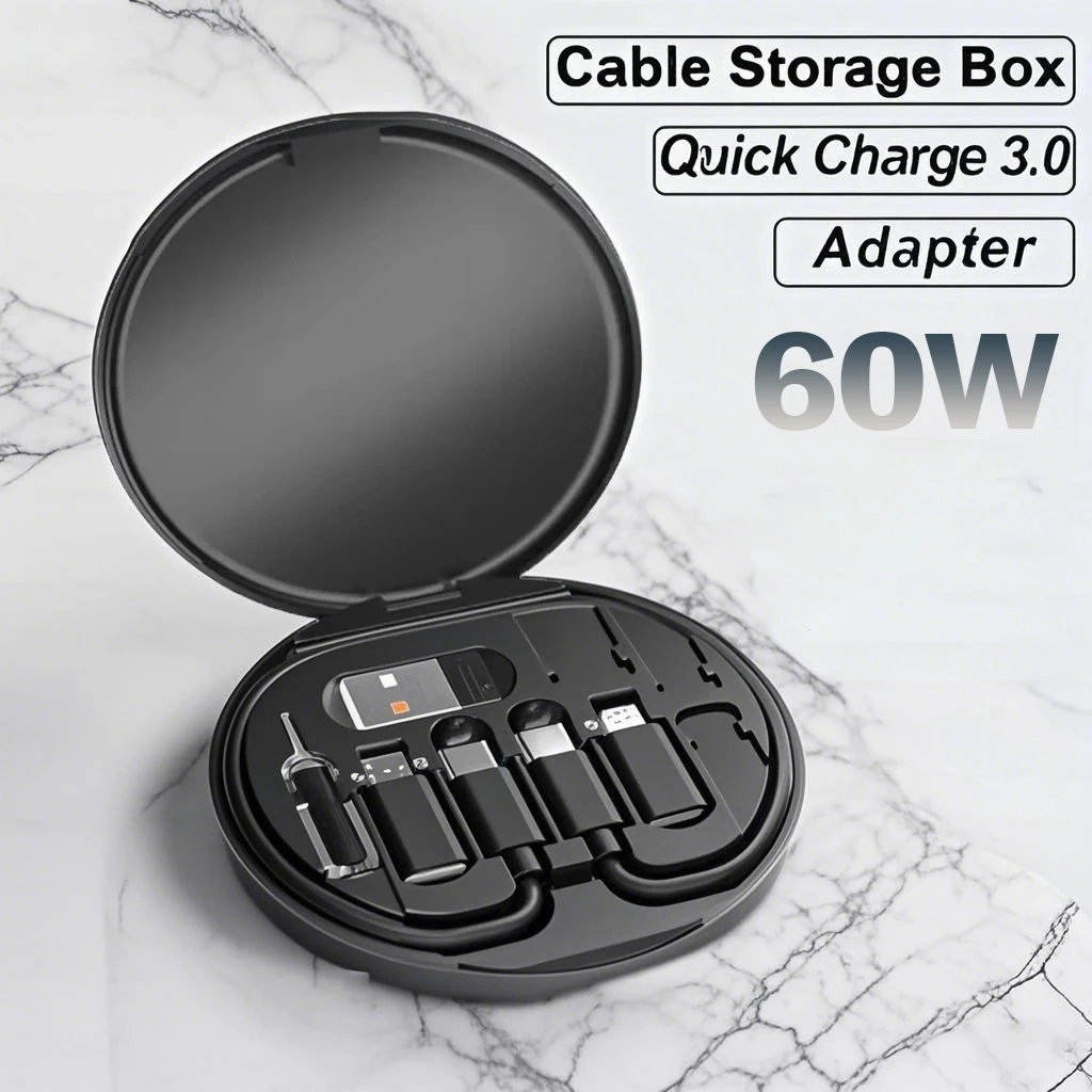 

Mini Digital Gadgets Storage Box Waterproof Digital Storage Box Travel EVA Data Cable Battery Charger Portable Gadget Bag Pocket