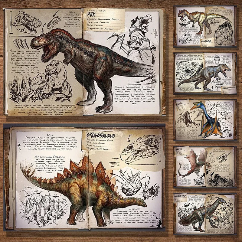 Peinture sur toile 2D modulaire Ark Survival Evolved, images imprimées, jeu de survie, décoration de la maison, affiche de dinosaure Livi